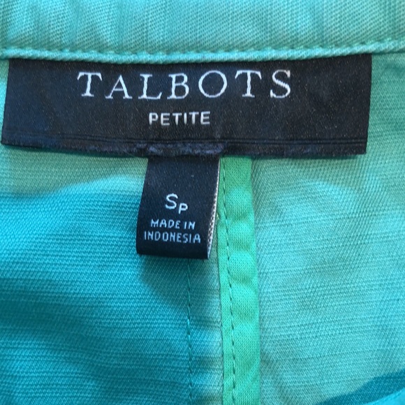 Talbots petite small green utility jacket - Picture 4 of 8